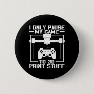 Badge Rond 5 Cm Je Mets En Pause Mon Jeu Uniquement Pour Imprimer