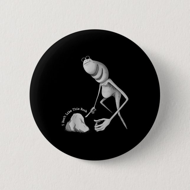 Badge Rond 5 Cm Je n'aime pas cette blague de rocher de Marcus le  (Devant)