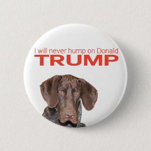 Badge Rond 5 Cm Je ne boirai jamais sur Donald Trump !