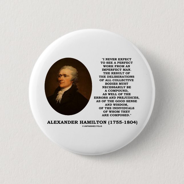 Badge Rond 5 Cm Je ne compte jamais voir l'homme imparfait de (Devant)