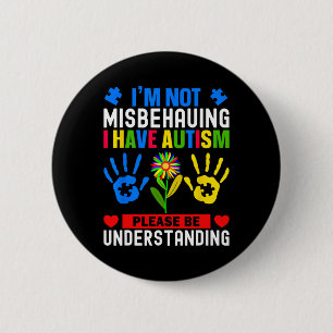 Badge Rond 5 Cm Je ne me comporte pas mal, j'ai une conscience de
