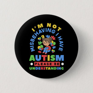 Badge Rond 5 Cm Je ne me comporte pas mal, j'ai une conscience de