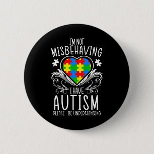 Badge Rond 5 Cm Je ne me comporte pas mal, je soutiens la sensibil