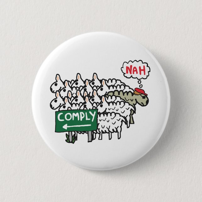 Badge Rond 5 Cm Je Ne Me Conforme Pas (Devant)