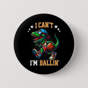 Badge Rond 5 Cm Je ne peux pas, je dessine un squelette de dinosau