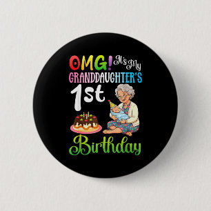 Badge Rond 5 Cm Je ne peux pas rester calme, 1er anniversaire de m