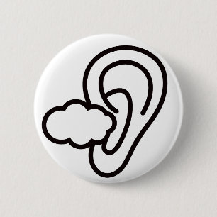Badge Rond 5 Cm Je ne peux pas vous entendre signer