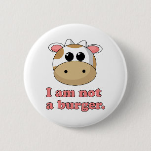 Badge Rond 5 Cm Je ne suis pas un hamburger