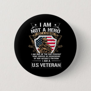 Badge Rond 5 Cm Je ne suis pas un héros ni une légende Je suis un