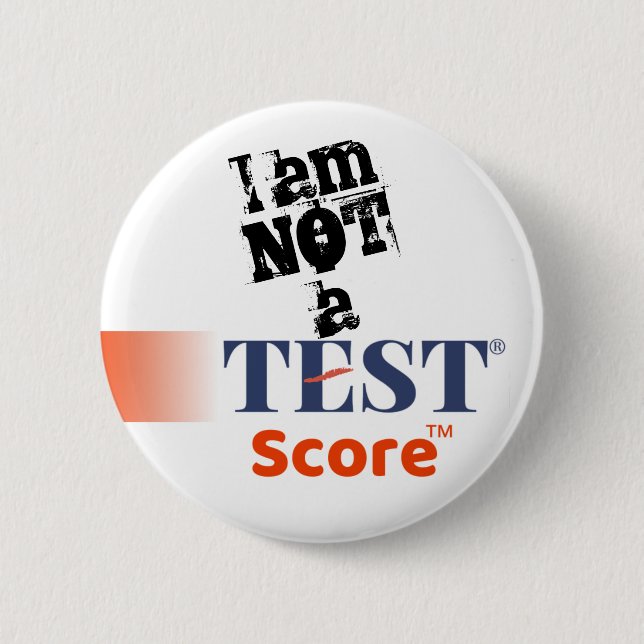 Badge Rond 5 Cm "Je ne suis pas une note du test" -- Pin de (Devant)