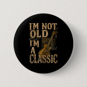 Badge Rond 5 Cm Je ne suis pas vieux, je suis un clic musique de g