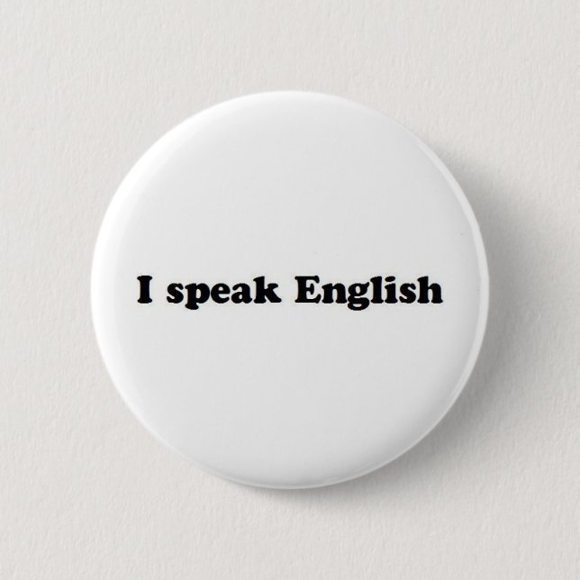 Badge Rond 5 Cm Je parle anglais (Devant)