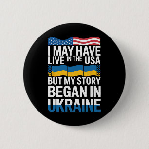 Badge Rond 5 Cm Je peux avoir vécu aux États-Unis mais mon histoir