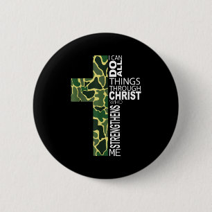 Badge Rond 5 Cm Je peux faire toutes choses par Christ qui me fort