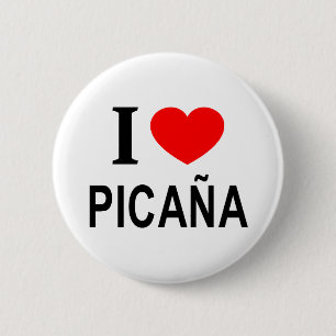 Badge Rond 5 Cm Je ❤️ PICAÑA J'AIME PICAÑA J'❤️ PICAÑA