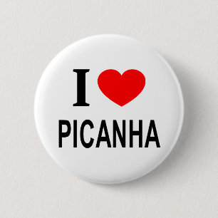 Badge Rond 5 Cm Je ❤️ PICANHA J'AIME PICANHA J'AIME PICANHA