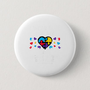 Badge Rond 5 Cm Je Porte Bleu Pour Mon Fils Contre La Journée Mond