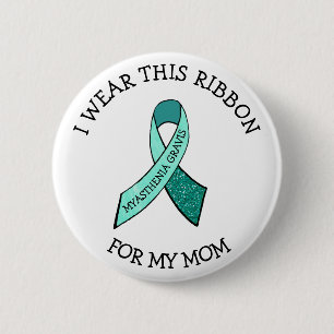 Badge Rond 5 Cm Je porte ce ruban pour ma maman MG Button