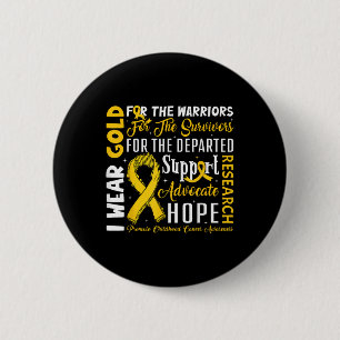 Badge Rond 5 Cm Je Porte De L'or Pour Les Guerriers Survivants Dis