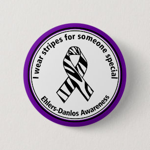 Badge Rond 5 Cm Je porte des rayures pour quelqu'un bouton spécia