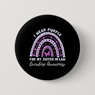 Badge Rond 5 Cm Je Porte Du Purple Pour Ma Soeur En Droit Surdoseu