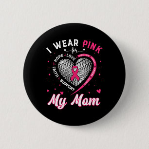 Badge Rond 5 Cm Je Porte Du Rose Pour Ma Maman Pin De Sensibilisat