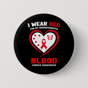 Badge Rond 5 Cm Je Porte Du Rouge Pour La Sensibilisation Au Cance