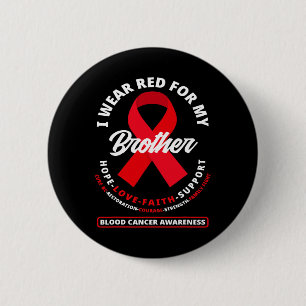 Badge Rond 5 Cm Je porte du rouge pour la sensibilisation au cance