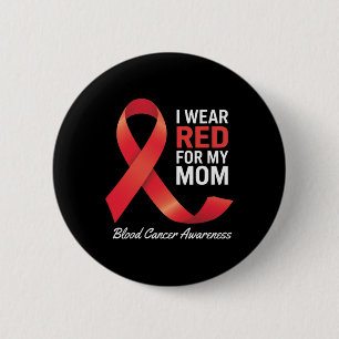 Badge Rond 5 Cm Je porte du rouge pour le mois de sensibilisation