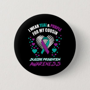 Badge Rond 5 Cm Je Porte Du Tealandviolet Pour Mon Cousin Suicide