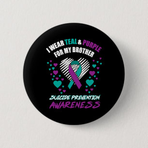 Badge Rond 5 Cm Je Porte Du Tealandviolet Pour Mon Frère Suicide P