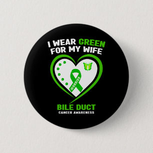 Badge Rond 5 Cm Je porte du vert pour la sensibilisation au cancer