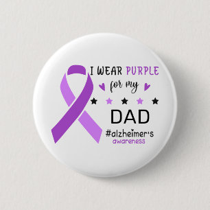 Badge Rond 5 Cm Je Porte du Violet pour la Journée de Sensibilisat