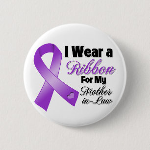 Badge Rond 5 Cm Je Porte Du Violet Pour Ma belle-mère