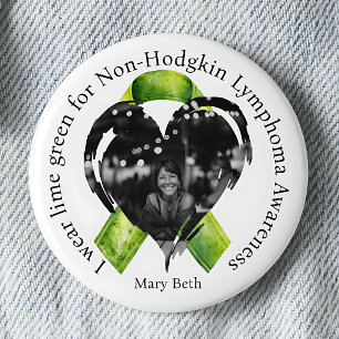 Badge Rond 5 Cm Je Porte la Photo de Sensibilisation au Vert Citro