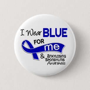 Badge Rond 5 Cm Je porte le bleu pour moi 42 spondylarthrites