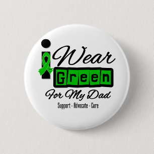 Badge Rond 5 Cm Je porte le papa vert de ruban (rétro) -
