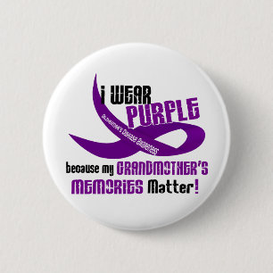 Badge Rond 5 Cm Je porte le pourpre pour les souvenirs 33 de ma