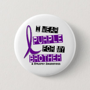 Badge Rond 5 Cm Je porte le pourpre pour ma épilepsie du frère 3