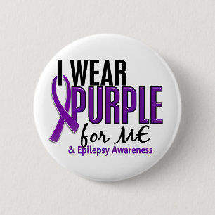 Badge Rond 5 Cm Je porte le pourpre pour MOI l'épilepsie 10