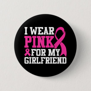 Badge Rond 5 Cm Je Porte Le Rose Pour Ma Fille Accordée Au Cancer
