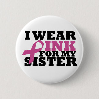 Badge Rond 5 Cm Je porte le rose pour mon bouton de ruban de rose