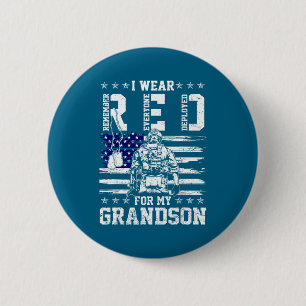Badge Rond 5 Cm Je porte le rouge les vendredis pour soutenir mon