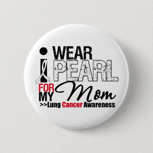 Badge Rond 5 Cm Je porte le ruban de perle pour ma maman
