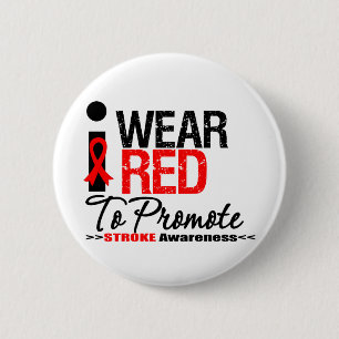 Badge Rond 5 Cm Je porte le ruban rouge pour favoriser la