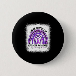 Badge Rond 5 Cm Je Porte Le Violet Pour La Sensibilisation À La Su