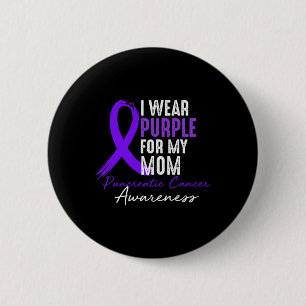 Badge Rond 5 Cm Je Porte Le Violet Pour Ma Mère Sensibilisation Au