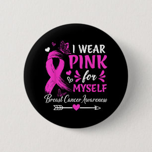 Badge Rond 5 Cm Je Porte Le Violet Pour Moi-Même Sensibilisation A