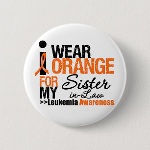 Badge Rond 5 Cm Je Porte L'Orange Pour Ma Belle-Soeur