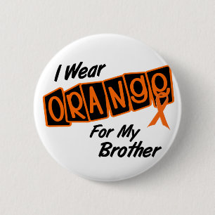 Badge Rond 5 Cm Je porte l'orange pour mon FRÈRE 8